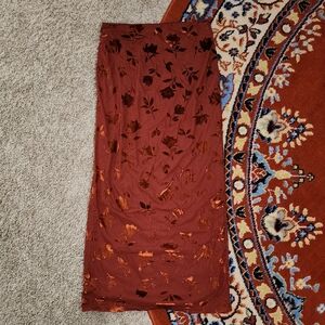 Madden Girl Rust Floral Skirt
